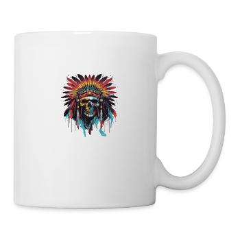 Apache crâne indien Pop Art - Mug blanc - blanc - Droite