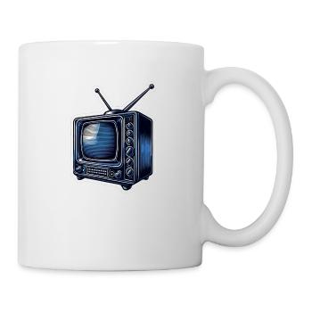 Blue retro television - Mug - white - Right