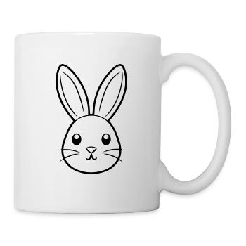 Hase Kaninchen - Tasse - Weiß - Rechts
