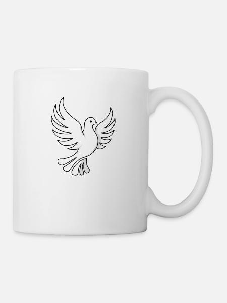 Conception simple en forme de pigeon - Mug blanc - blanc