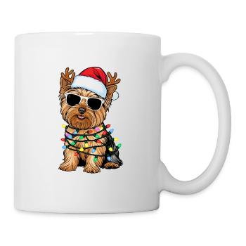 Christmas Yorkshire Terrier - Mug - white - Right