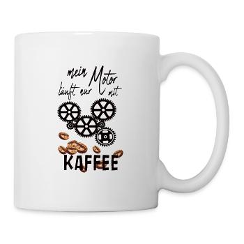 Mon moteur ne fonctionne qu’au café, blanc - Mug blanc - blanc - Droite