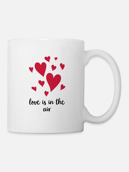 LOVE IS IN THE AIR AUFSTEIGENDE HERZEN - Tasse - Weiß