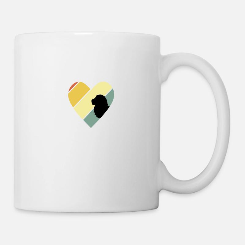 Retro Vintage Löwe Silhouette - Tasse - Weiß