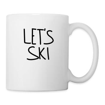 Allons skier - Mug blanc - blanc - Droite