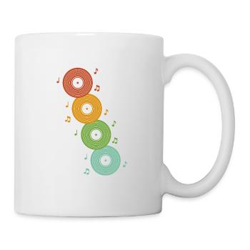 RECORDS DE VINYLE RÉTRO - Mug blanc - blanc - Droite