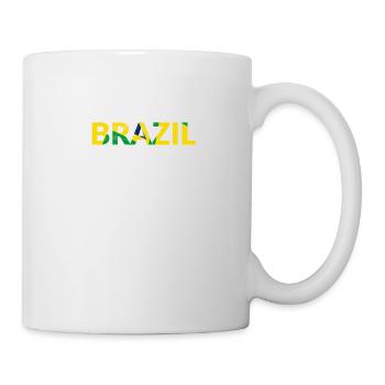 Brésil, Brésil, Brésiliens, drapeau, drapeaux - Mug blanc - blanc - Droite
