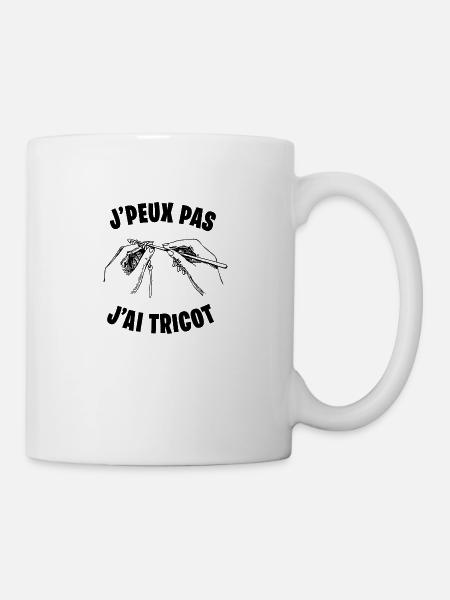 J'peux pas j'ai tricot - Mug blanc - blanc