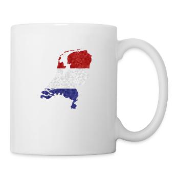 Pays-Bas Drapeau Contour Polygone Holland Drapeau - Mug blanc - blanc - Droite