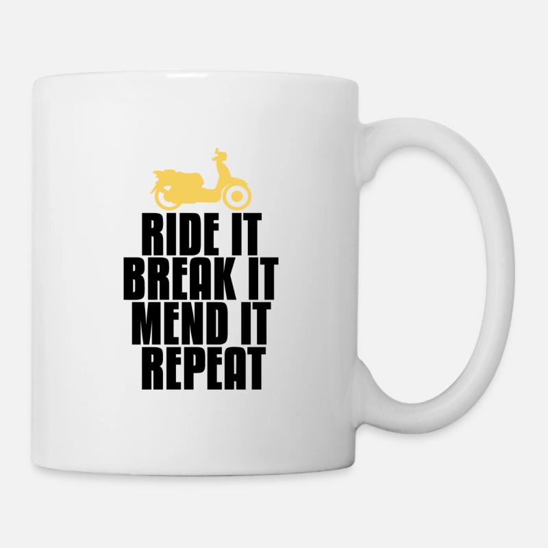 Mofa Moped Retro - Tasse - Weiß