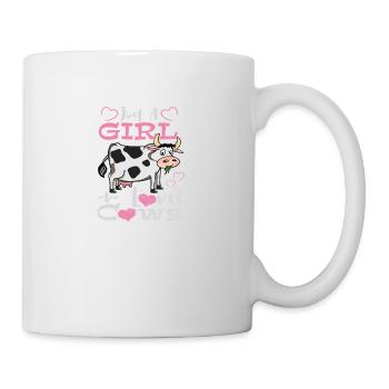 Just A Girl Who Loves Cows Kuh Liebhaber - Tasse - Weiß - Rechts