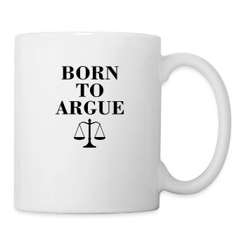 Born to argue lawyer profession saying jura gift - Mug - white - Right