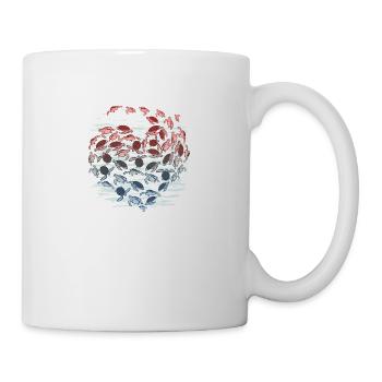 Schildkröte Herz Liebhaber Ozean Geschenkidee - Tasse - Weiß - Rechts