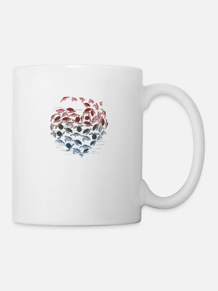 Schildkröte Herz Liebhaber Ozean Geschenkidee - Tasse - Weiß