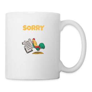 Le poulet a mangé Mes devoirs Idée de cadeau - Mug blanc - blanc - Droite
