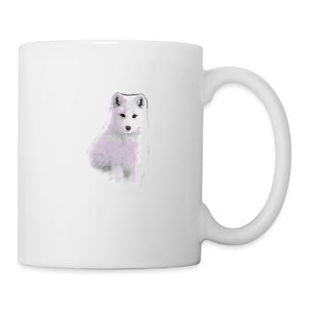 renard polaire, fuchs,vert,aquarelle ,peinture - Mug blanc - blanc - Droite