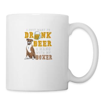 bière Boxer chien propriétaire de chien alcool idée cadeau - Mug blanc - blanc - Droite