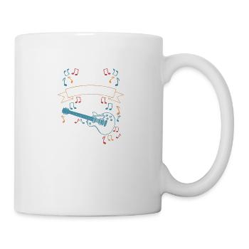 Gitarre Musik Instrument Musiker Geschenkidee - Tasse - Weiß - Rechts