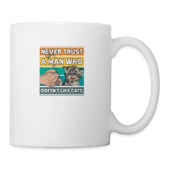 Chat Amoureux des chats chats chat chat dame de chat - Mug blanc - blanc - Droite