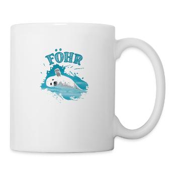 Föhr Urlaub Nordsee Insel Robbe Seehund - Tasse - Weiß - Rechts