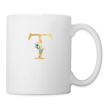 Monogramme personnalisable T Botanique - Mug blanc - blanc - Droite