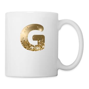 Customizable Monogram G Gold Glitter - Mug - white - Right