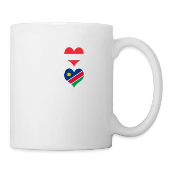 Österreich und Namibia genial / Geschenk - Tasse - Weiß - Rechts