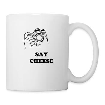 say cheese - Tasse - Weiß - Rechts