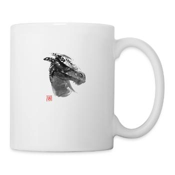Drache - Tasse - Weiß - Rechts