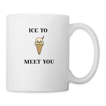 De la glace pour vous rencontrer une idée de cadeau de crème glacée sucrée - Mug blanc - blanc - Droite
