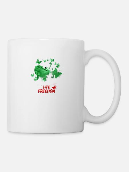 Femmes Vie Liberté,Liberté,Iran,Papillons - Mug blanc - blanc