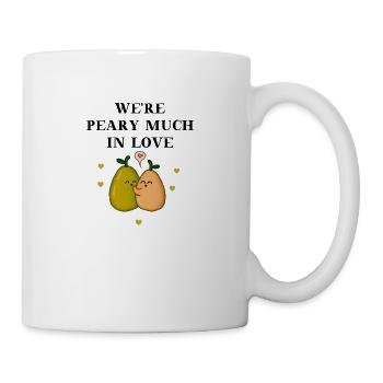 Birne süß Peary much in love Geschenkidee verliebt - Tasse - Weiß - Rechts