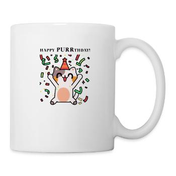 Cat Party Birthday Gift Idea Joyeux anniversaire - Mug blanc - blanc - Droite