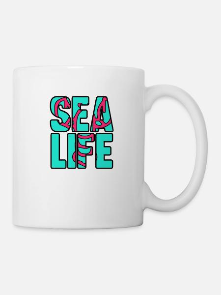 Leben im Meer - Tasse - Weiß