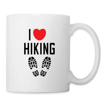 I Love Hiking Nature Experience Statement Heart - Mug - white - Right