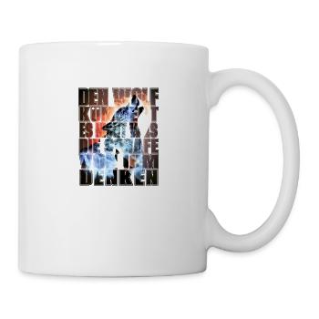 Le loup s’en fiche - Mug blanc - blanc - Droite