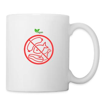 Tierrechte vegan - Tasse - Weiß - Rechts