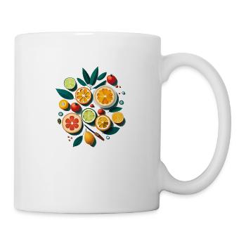 Summer fruits - beach and holiday south sun pattern - Mug - white - Right