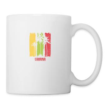 Lahaina Maui Hawaii Artistique Abstrait Cool Palm - Mug blanc - blanc - Droite