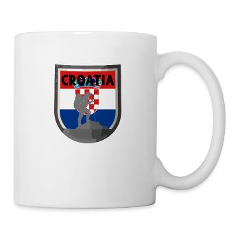 Drapeau de la Croatie Adriatique Zagreb Drapeau croate - Mug blanc - blanc - Droite