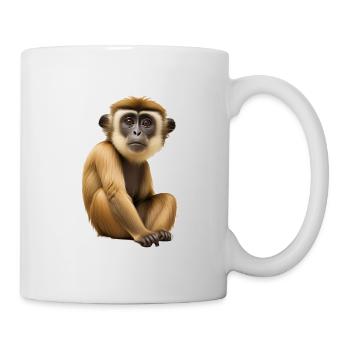 Singe gibbon - Mug blanc - blanc - Droite