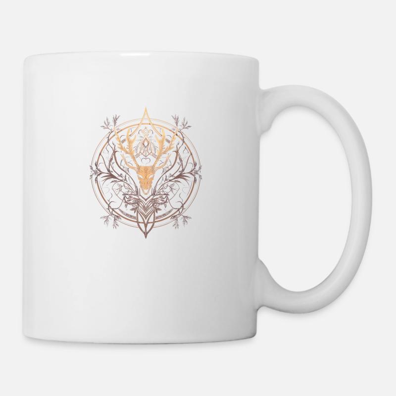 Dark Forces, Scary Skull, Gothic, Nordic - Mug - white