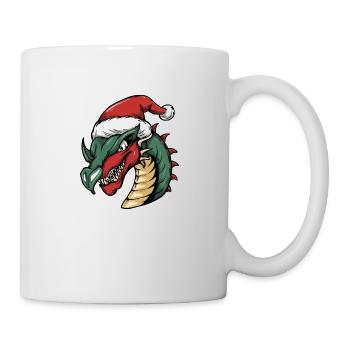 Dragon with Santa hat - Mug - white - Right