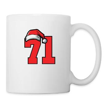 71 Zahl Weihnachten - Tasse - Weiß - Rechts