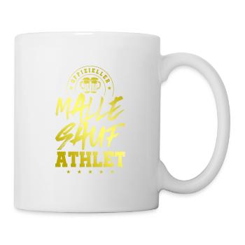 Malle Sauf Athlet Mallorca Party Spruch - Tasse - Weiß - Rechts