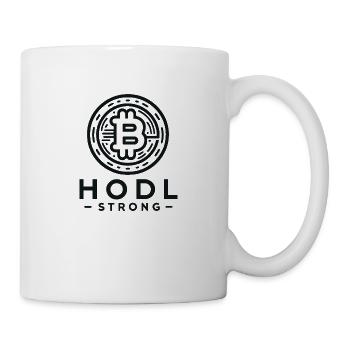 Bitcoin « Hodl Fort » - Mug blanc - blanc - Droite