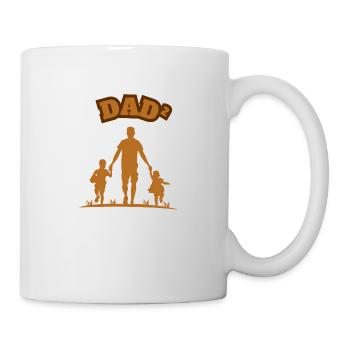 Dad² 2 Children Brown - Tasse - Weiß - Rechts