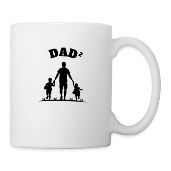 Dad² 2 Children Black - Tasse - Weiß - Rechts