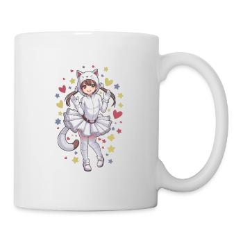 Anime Girl In A Cat Costume - Mug - white - Right