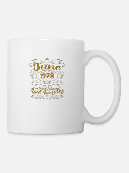 1978 Juni 1978 Geburtstagsgeschenk Juni 1978 Juni - Tasse - Weiß
